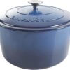 Crock-Pot Artisan Round Enameled Cast Iron Dutch Oven, 7-Quart, Sapphire Blue