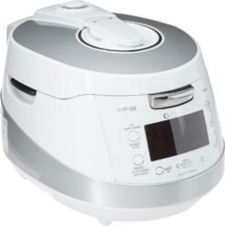 Cuckoo Induction Heating Pressure Rice Cooker – 18 built-in programs including Glutinous, GABA, Mixed, Sushi and more, Non-Stick Coating, Made in Korea, White/Silver, 6 Cups