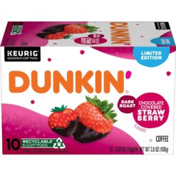 Dunkin’ Chocolate Covered Strawberry Flavored Coffee, 60 Keurig K-Cup Pods