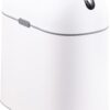 ELPHECO Motion Sensor Bathroom Trash Can, 2.5 Gallon Waterproof Trash Bin with Butterfly lid, Bathroom Waste Basket Garbage Bin for Bedroom Kitchen and Office use, White with Grey Button