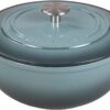 Enameled Cast Iron Dutch Oven, Cast Iron Cookware Pot, Suitable For Bread Baking,Ideal for Family, 3.5 Quart, Slateblue