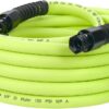 Flexzilla Pro Water Hose with Reusable Fittings, 5/8 in. x 50 ft., Heavy Duty, Lightweight, Drinking Water Safe, ZillaGreen - HFZWP550-E
