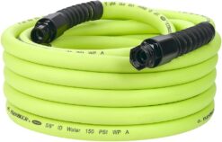 Flexzilla Pro Water Hose with Reusable Fittings, 5/8 in. x 50 ft., Heavy Duty, Lightweight, Drinking Water Safe, ZillaGreen - HFZWP550-E