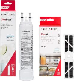 Frigidaire PurePour® PWF-1 (FPPWFU01) & PureAir® RAF-2 Water & Air Filter Combo Kit, White