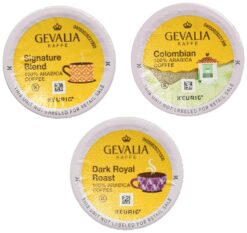 Gevalia Coffee K-Cup Pods Variety Pack, Signature Blend, Columbian and Dark Royal Roast, 36 Count