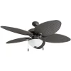 HONEYWELL CEILING FANS 50510-40 Inland Breeze, 52 in. Indoor/Outdoor Ceiling Fan with Light, Bronze