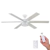 HONEYWELL CEILING FANS 51477-40 Kaliza, 56 in. Ceiling Fan with Light & Remote Control, Bright White