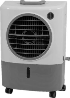 Hessaire Portable Swamp Coolers - 1300 CFM MC18M Evaporative Air Cooler with 2-Speed Fan, 53.4 dB - 500 sq. ft. Coverage Evaporative Air Cooler Portable High Velocity Outdoor Cooling Fan - White