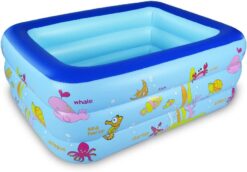 Inflatable Pool with Inflatable Soft Floor, Kiddie Pool 59
