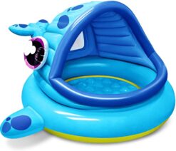 JOYIN Inflatable Shade Kiddie Pool,Whale Baby Pool Tent, Infant Swimming Pool for Kids （54