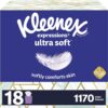 Kleenex Expressions Ultra Soft Facial Tissues, 65 Count (Pack of 18) (1,170 Total Tissues)