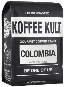 Koffee Kult Colombian Medium Roast Coffee Beans 100% Single Origin Colombia Arabica Whole Bean (Whole Bean, 32oz)