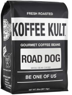 Koffee Kult Road Dog Dark Roast Coffee Beans (whole bean,32oz)