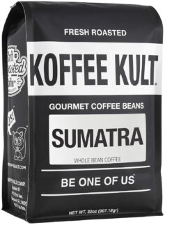 Koffee Kult Sumatra Coffee Beans Dark Roast - Indonesian Fresh Roasted Coffee Beans (Whole Bean, 32oz)
