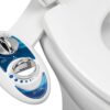 LUXE Bidet NEO 120 - Self-Cleaning Nozzle, Fresh Water Non-Electric Bidet Attachment for Toilet Seat, Adjustable Water Pressure, Rear Wash (Blue)
