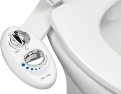 LUXE Bidet NEO 120 - Self-Cleaning Nozzle, Fresh Water Non-Electric Bidet Attachment for Toilet Seat, Adjustable Water Pressure, Rear Wash (White)