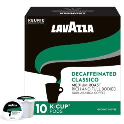 Lavazza Decaffeinated Classico Single-Serve Coffee K-Cups for Keurig Brewer, 10 Count Boxes (Pack of 6)
