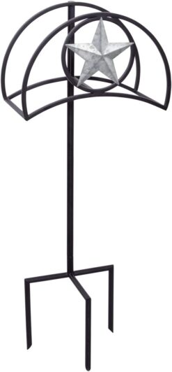 Liberty Garden Products 122-KD Galvanized Star Hose Stand, Black