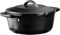 Lodge L1SP3 Cast Iron Serving Pot, 1 Qt, Black