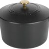 MARTHA STEWART Gatwick 7 QT Enamel Cast Iron Dutch Oven, Matte Black