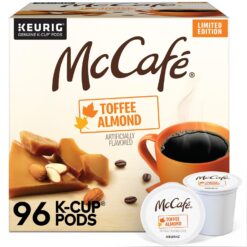 McCafe Toffee Almond Coffee, Keurig Single Serve K-Cup Pods, 96 Count (4 Packs of 24)