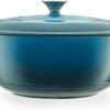 Mercer Culinary Enameled Cast Iron Round Dutch Oven, 6 qt., Turquoise