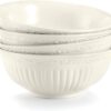 Mikasa DD900-410 Italian Countryside Fruit Bowl, 5-1/4-Inch, Set of 4, White