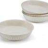 Mikasa Italian Countryside Set of 4 Pasta Bowls, 9.25 Inch, Cream