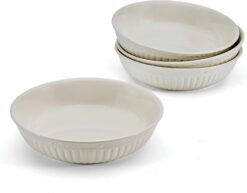 Mikasa Italian Countryside Set of 4 Pasta Bowls, 9.25 Inch, Cream