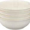 Mikasa Italian Countryside Stoneware Soup/Cereal Bowl, 7-Inch, Set of 4, 24 ounces,White