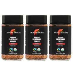 Mount Hagen 3.53oz Organic Freeze Dried Instant Coffee - 3 pack | Eco-friendly Coffee Made From Organic Medium Roast Arabica Beans | Fair-Trade Coffee Instant [3 x 3.53oz Jar]