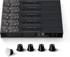 Nespresso Capsules OriginalLine Ristretto Intenso Coffee Pods, Brews, Dark Roast Espresso Coffee, 50 Count (Pack of 5)