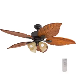 PROMINENCE HOME 41301-40 Bali Breeze, 52 in. Ceiling Fan with Light & Remote Control, Bronze