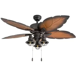 PROMINENCE HOME 50653-40 Ocean Crest, 52 in. Indoor/Outdoor Ceiling Fan with Light, Bronze