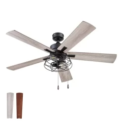 PROMINENCE HOME 51457-40 Marshall, 52 in. Ceiling Fan with Light, Matte Black