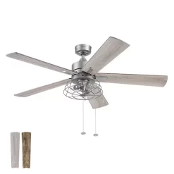 PROMINENCE HOME 51458-40 Marshall, 52 in. Ceiling Fan with Light, Pewter