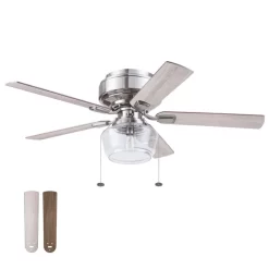 PROMINENCE HOME 51664-40 Macenna, 52 in. Ceiling Fan with Light, Brushed Nickel