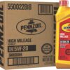 Pennzoil High Mileage Synthetic Blend 5W-20 Motor Oil for Vehicles Over 75K Miles (1-Quart, Case of 6)