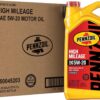 Pennzoil High Mileage Synthetic Blend 5W-20 Motor Oil for Vehicles Over 75K Miles (5-Quart, Case of 3)