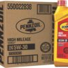 Pennzoil High Mileage Synthetic Blend 5W-30 Motor Oil for Vehicles Over 75K Miles (1-Quart, Case of 6)