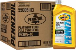 Pennzoil Platinum Euro Full Synthetic 0W-40 Motor Oil (1-Quart, Case of 6)