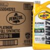 Pennzoil Platinum Full Synthetic 0W-16 Motor Oil (5-Quart, Case of 3)