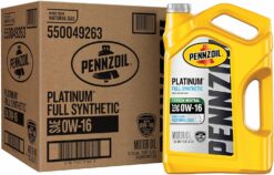 Pennzoil Platinum Full Synthetic 0W-16 Motor Oil (5-Quart, Case of 3)