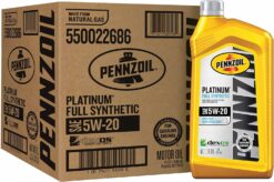 Pennzoil Platinum Full Synthetic 5W-20 Motor Oil (1-Quart, Case of 6)