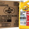 Pennzoil Platinum High Mileage Full Synthetic 5W-20 Motor Oil for Vehicles Over 75K Miles (5-Quart, Case of 3)