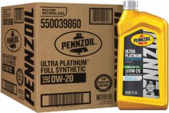 Pennzoil Ultra Platinum Full Synthetic 0W-20 Motor Oil (1-Quart, Case of 6)