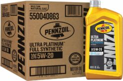 Pennzoil Ultra Platinum Full Synthetic 5W-20 Motor Oil (1-Quart, Case of 6)