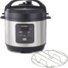 Proctor-Silex Simplicity 4-in-1 Electric Pressure Cooker, 3 Quart Multi-Function With Slow Cook, Steam, Sauté, Rice, Stainless Steel (34503)