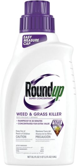 Roundup Super Concentrate Weed & Grass Killer - Includes Easy Measure Cap, 35.2 oz.