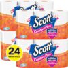 Scott ComfortPlus Toilet Paper, 4 Packs of 6 Mega Rolls (24 Rolls Total) Bath Tissue, White